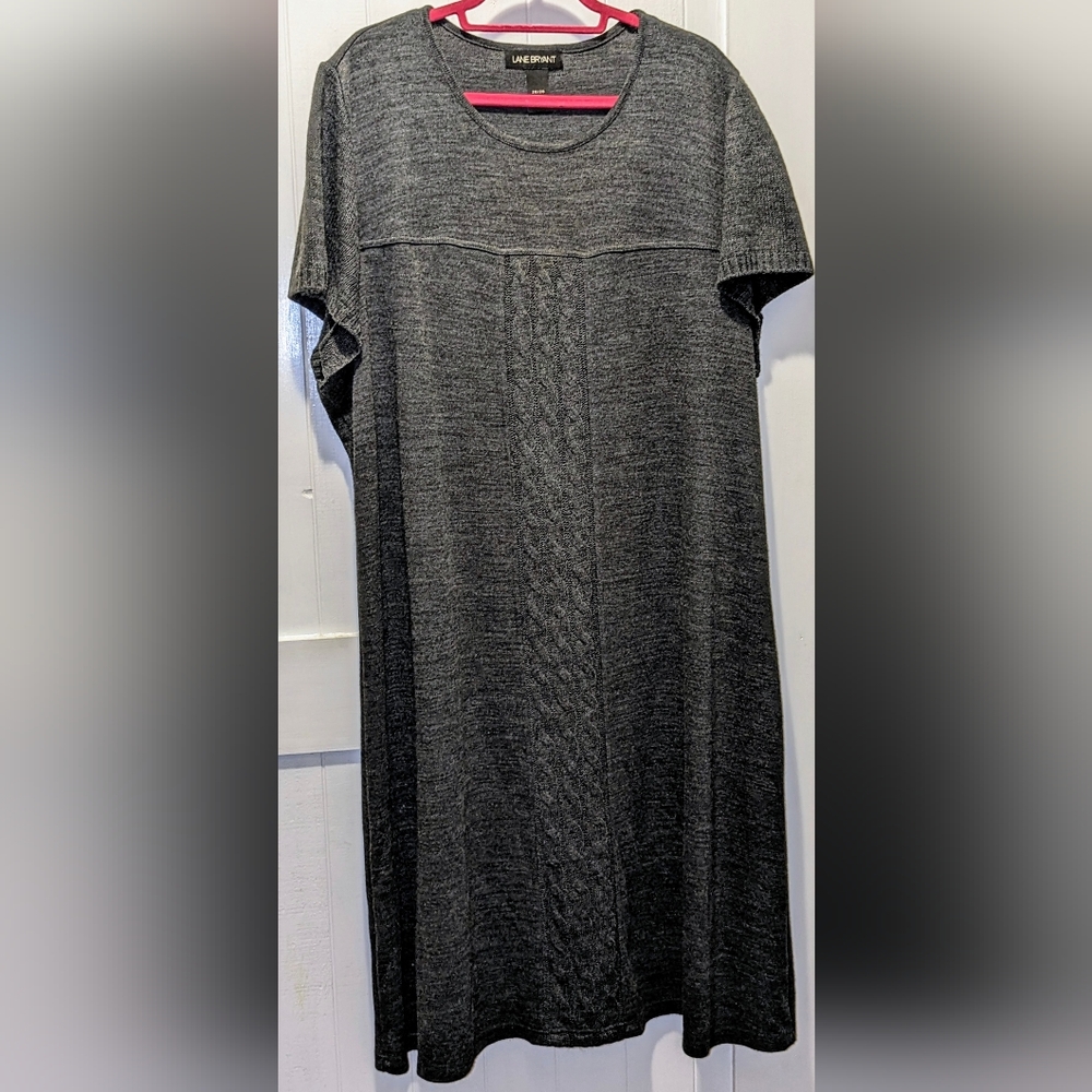 Lane Bryant 26/28 Charcoal Sweater Dress